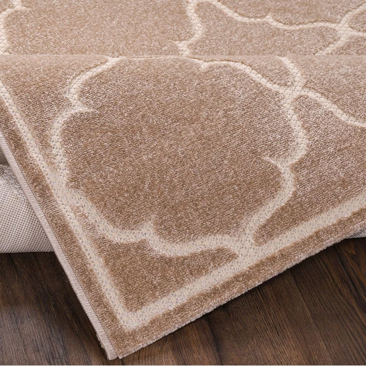 Sanat 'Berlin' Teppich, Höhe: 6 mm, In -und Outdoor geeignet, Beige, 140x200 cm (Rechteckig) – Bild 3