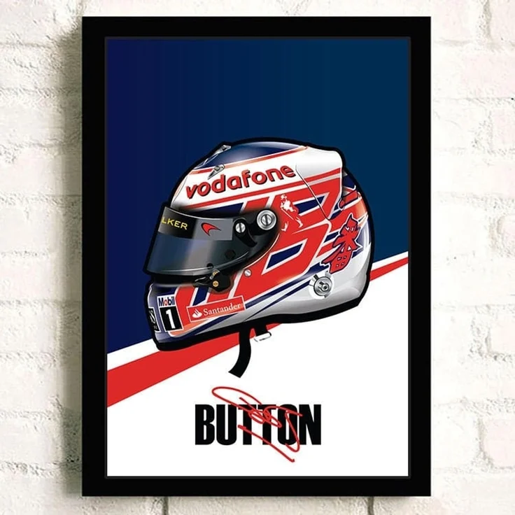 Poster Formel 1 Helm Rennfahrer Name Unterschrift · Deko Print ohne Rahmen - E Hulkenberg / 40x50 cm – Bild 8