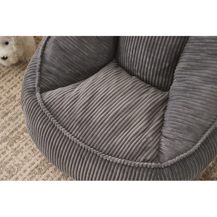 Sitzsack H 51 x T 69 x B 72 cm aus Corduroy in Grau – Bild 6