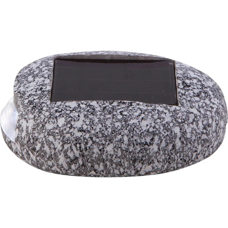 3er Set LED Solarleuchten, Stein Design, grau, L 8,5 cm – Bild 8