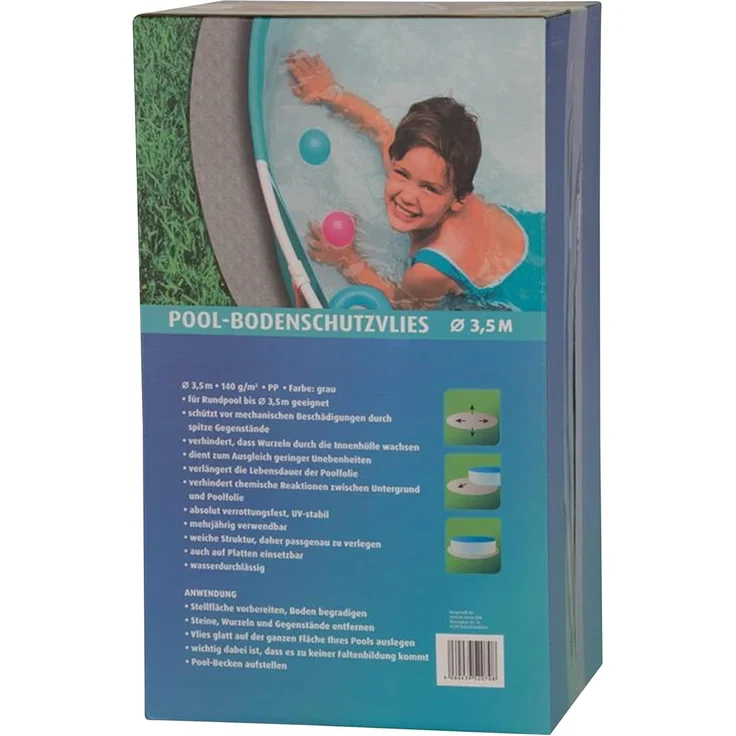 NOOR Pool-Bodenschutzfliese Poolvlies - Unterlage für rund Pools - Schutz vor Beschädigungen, verrottungsfest & UV-stabil - mehrjährig verwendbar - 140 g/m² – Bild 1