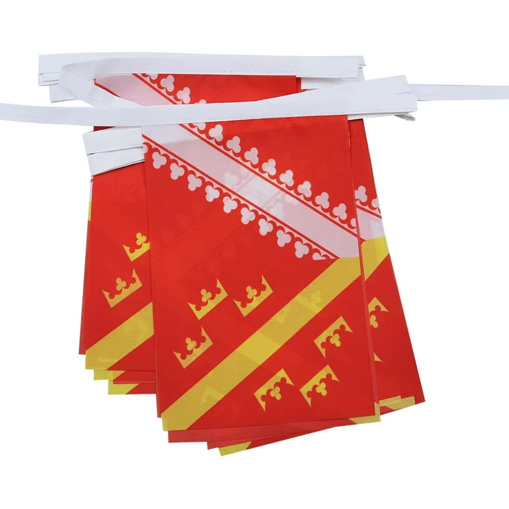 AZ FLAG Wimpelkette Elsass Alt 6 m 20 Flaggen Leichtes Polyester 21x15 cm