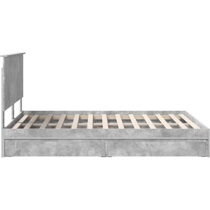 vidaXL Aufbewahrungsbett Beton Grau 150 x 200 cm Holzwerkstoff 3411197 – Bild 8