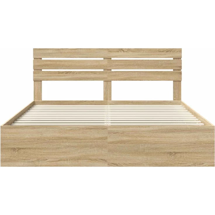 vidaXL Bettrahmen Sonoma 180 x 200 cm Massives Kiefernholz 3411385 – Bild 6