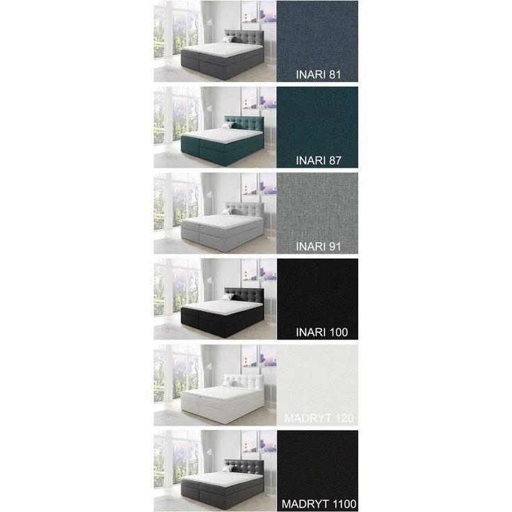 Beautysofa Boxspringbett TOPIQ mit Bettkasten (Bett für Schlafzimmer), mit 2x Bettkästen, Federkernmatratze – Bild 2