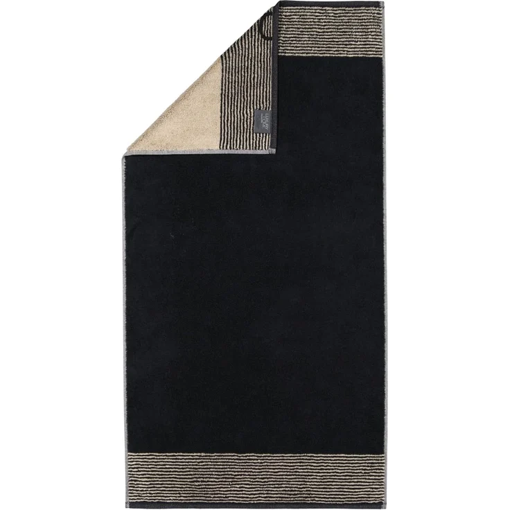 Cawö Handtuch Two-Tone 590 schwarz – Bild 5