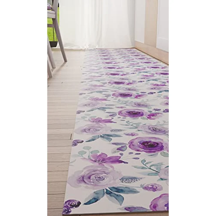 PETTI Artigiani Italiani - Teppich für Küche, rutschfest und waschbar, 52x240 cm, florales Design 02, 100% Made in Italy – Bild 5