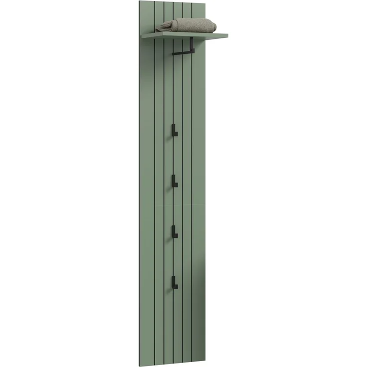 Garderobenpaneel (B/H/T: 31x160x27 cm) in Smoke Green Nachbildung – Bild 1