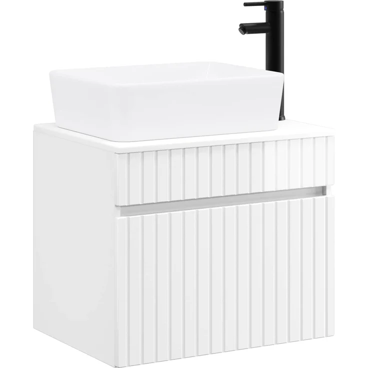 vidaXL Waschbeckenschrank Hochglanz Weiß 59 x 44,5 x 80 cm 3404304 – Bild 2