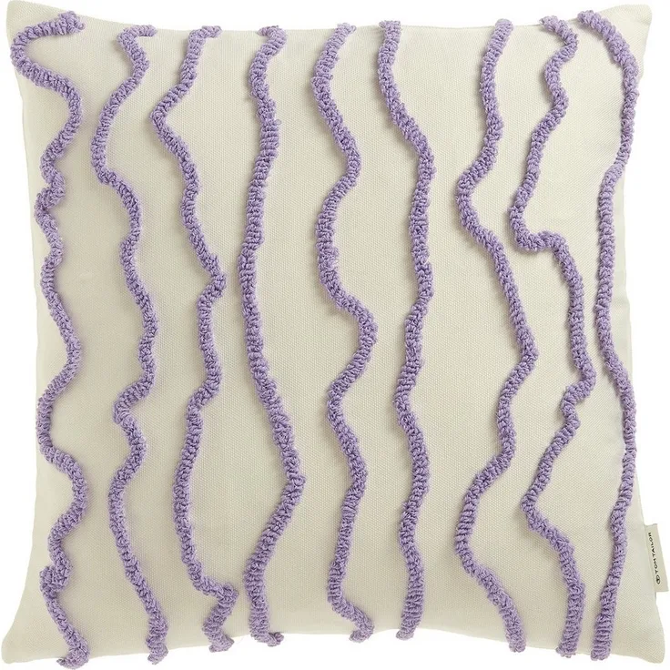 TOM TAILOR HOME Dekokissen Wavy, bestickt, mit hohem Baumwollanteil