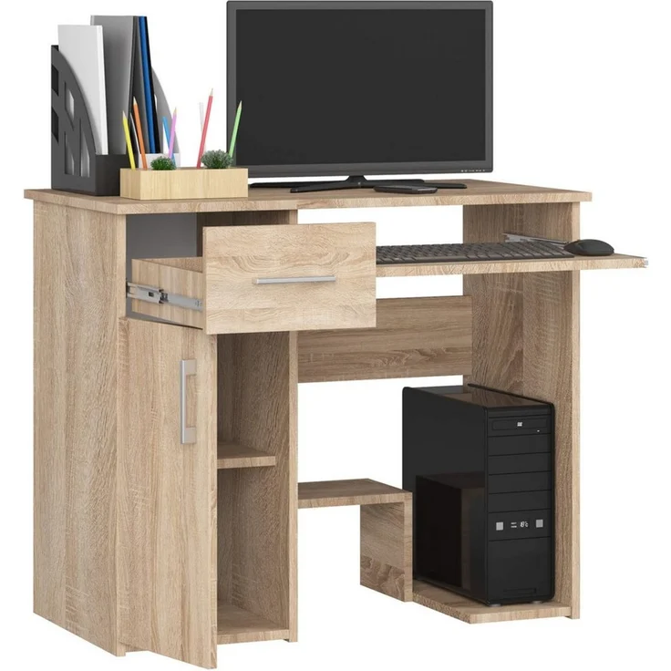 Raumhirsch Furniture Schreibtisch 90 cm Breite - Computertisch - Optimale Arbeitsfläche - Büro (Für Kinderzimmer - Büro - Heimbüro), (viele Farbvarianten - Maße: 90 x 74 x 50 cm) - Hochwertig & stabil – Bild 2