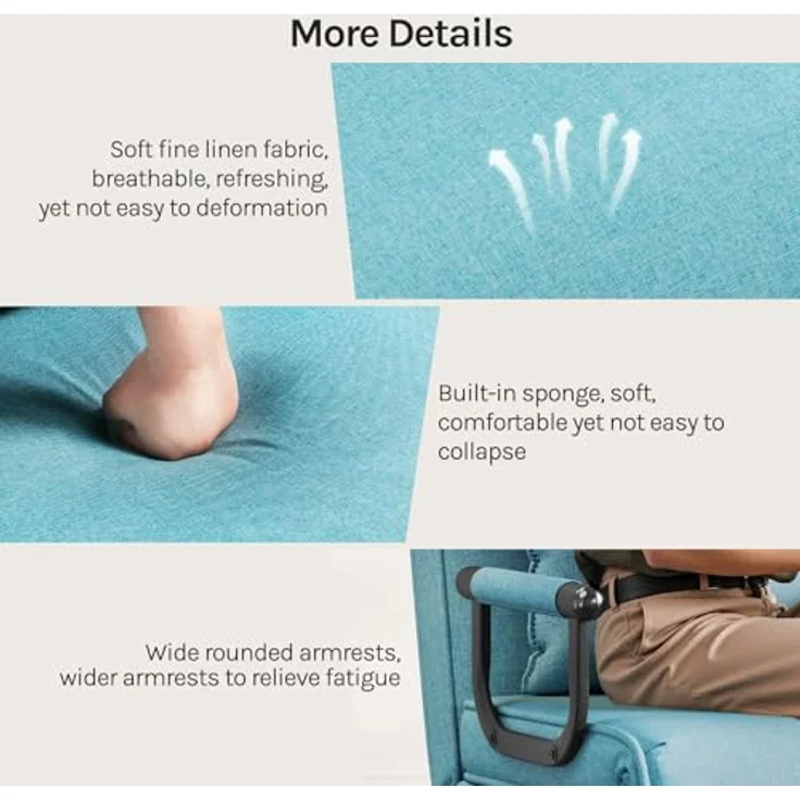 Woltu Schlafsofa, 1 Teile, Schlafsessel 3 in 1, mit Bettfunktion, Sofabett Gästebett – Bild 6