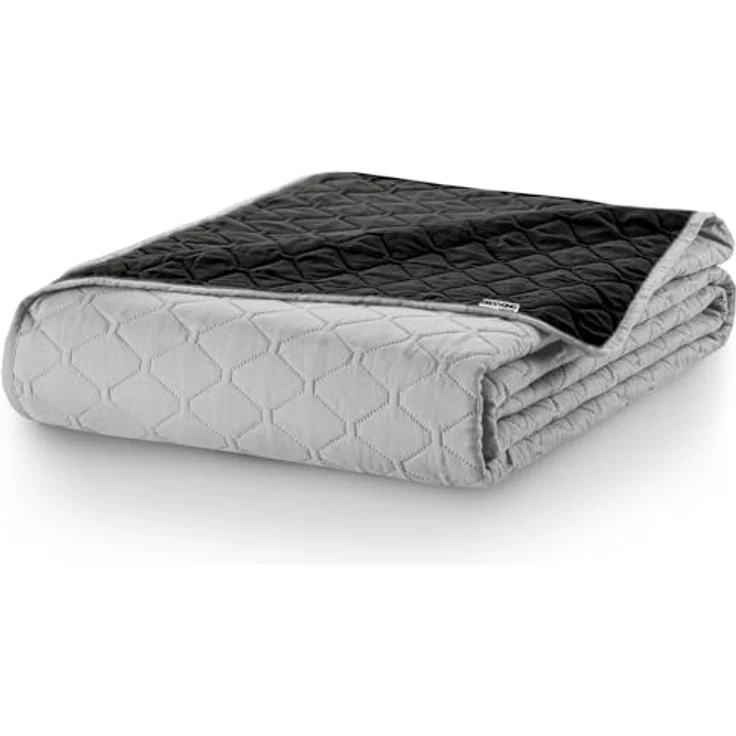 DecoKing Tagesdecke Luxus Bettüberwurf Axel mit Uni Wendedesign - Zweiseitige Tagesdecke, Wendedesign, Zweifarbig – Bild 6