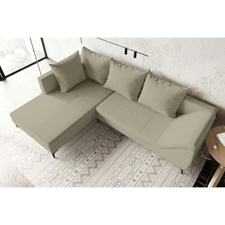 99rooms Loni Ecksofa Webstoff MALMO_NEW Beige Links – Bild 4