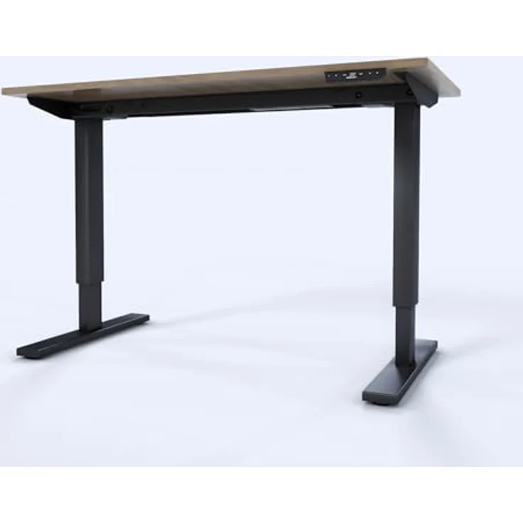 Bisley Home Tisch, Metall, Gestell 333 schwarz Platte 018 Kendal Eiche, Medium – Bild 3