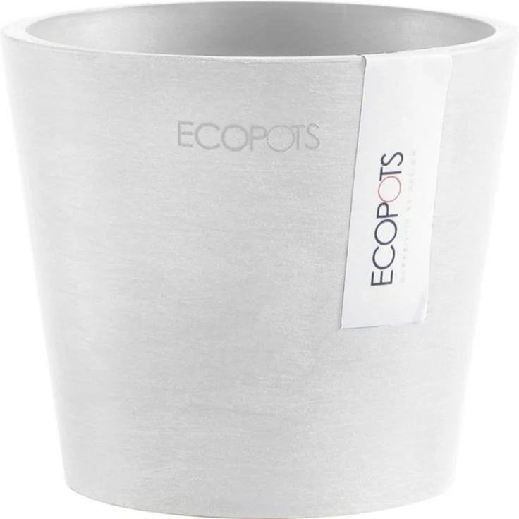 ECOPOTS Blumentopf Amsterdam Mini 10,5 Weiß, für den Innenbereich – Bild 4