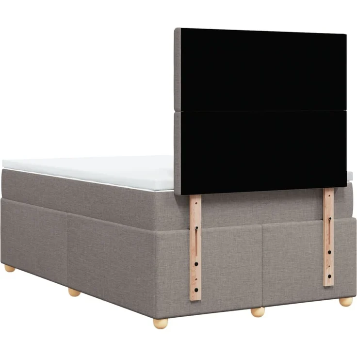 vidaXL Boxspringbett mit Matratze Taupe 120x200 cm Stoff 3293565 – Bild 8