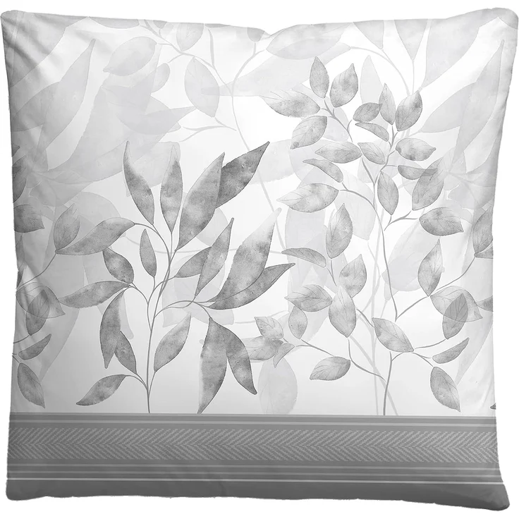 biberna Baumwoll-Satin Bettwäsche FLORAL, grau, 1x 135x200 cm + 1x 40x80 cm + 1x 80x80 cm – Bild 3