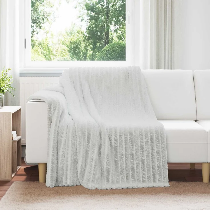 vidaXL Wohndecken 6 stk. Grau 200 x 150 cm 4.75 kg Fleece 42016878 – Bild 1
