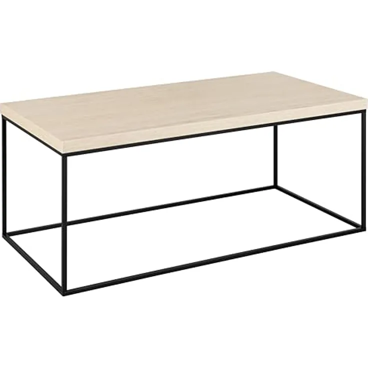 MID.YOU Couchtisch, Beige, rechteckig, Holz und Metall, 55x45x110 cm, FSC Mix