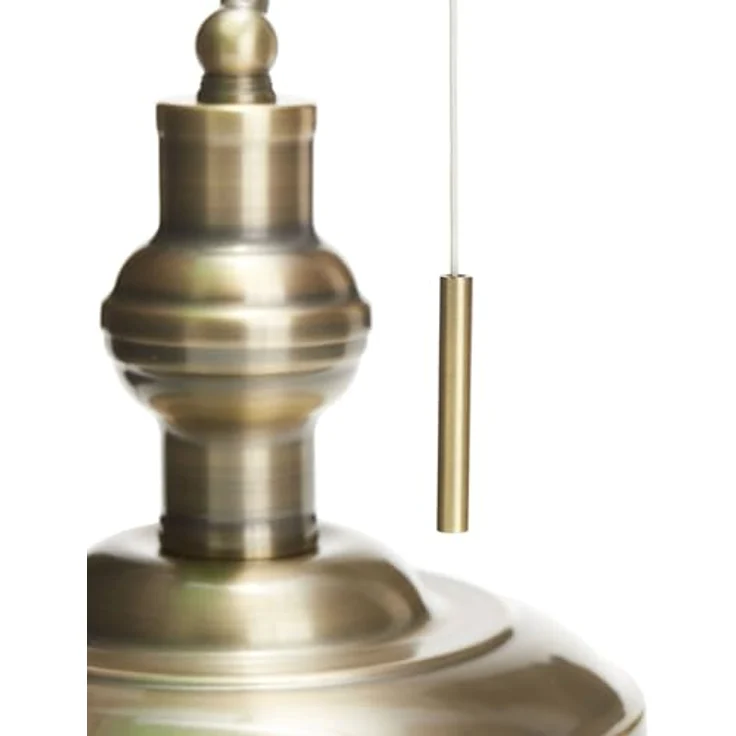 Lindby Tischleuchte Milenka, bronze, 38 cm, Metall, Schreibtischlampe im Bankerstil mit Schalter – Bild 8