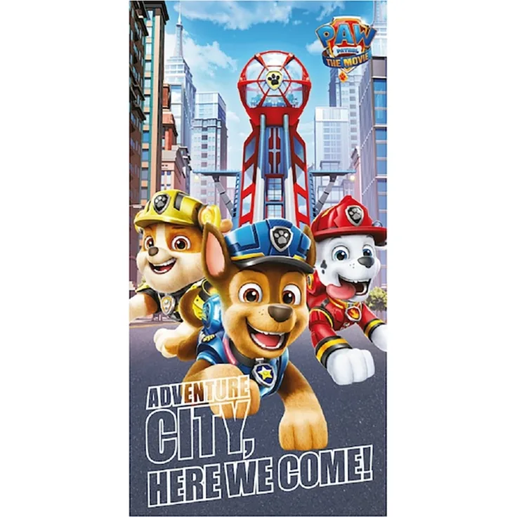 PAW PATROL Handtuch Nickelodeon Paw Patrol "Adventure City, Here we, Frottee (1-St)