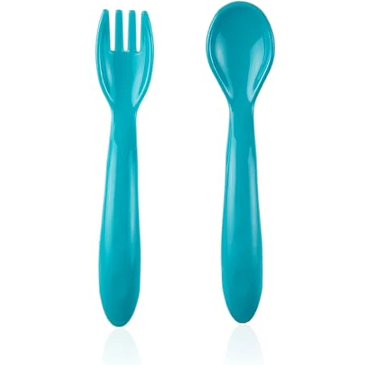 Babyjem Baby Gabellöffel Set Gabel Löffel für Babys Kleinkinder Besteckset, Blau – Bild 7