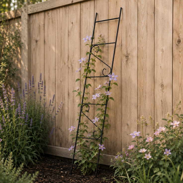 KADAX Gartenleiter, Gartenstütze für Blumen, Rosen, Kletterer, 150 cm, Pergola – Bild 4