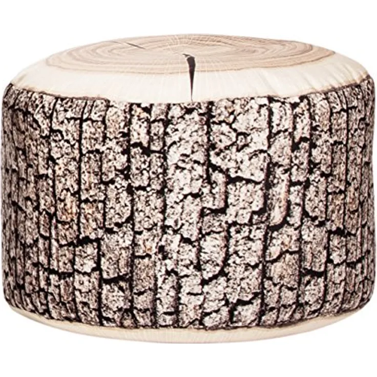Sitting Point Sitzhocker DotCom Wood, Outdoor-Sitzsack mit modernem Design, 60 l, Natur