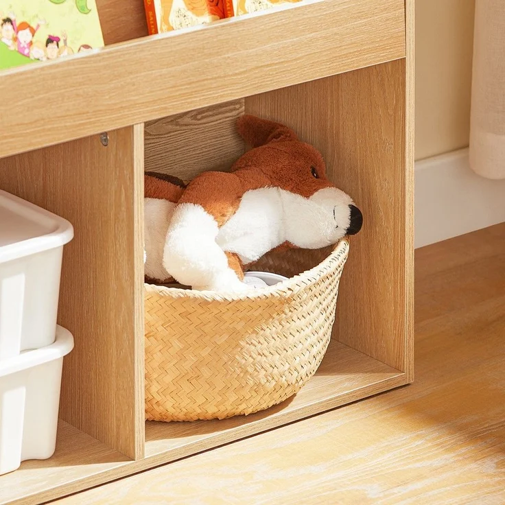 SoBuy KMB01-N Kinderregal, Spanplatte, Melamin, Helle Eiche, 63 x 90 x 30 cm – Bild 7