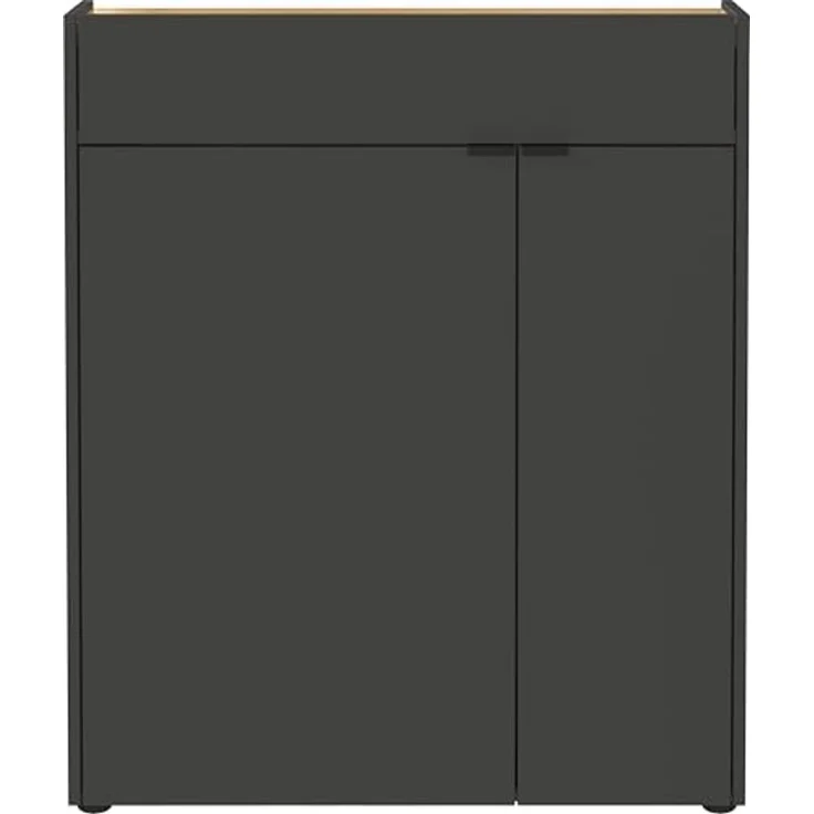 Germania Mehrzweckschrank 1319-549 GW-Ameca, in Graphit/Navarra-Eiche-Nb, mit Türdämpfung, 83 x 99 x 22 cm (BxHxT) – Bild 4