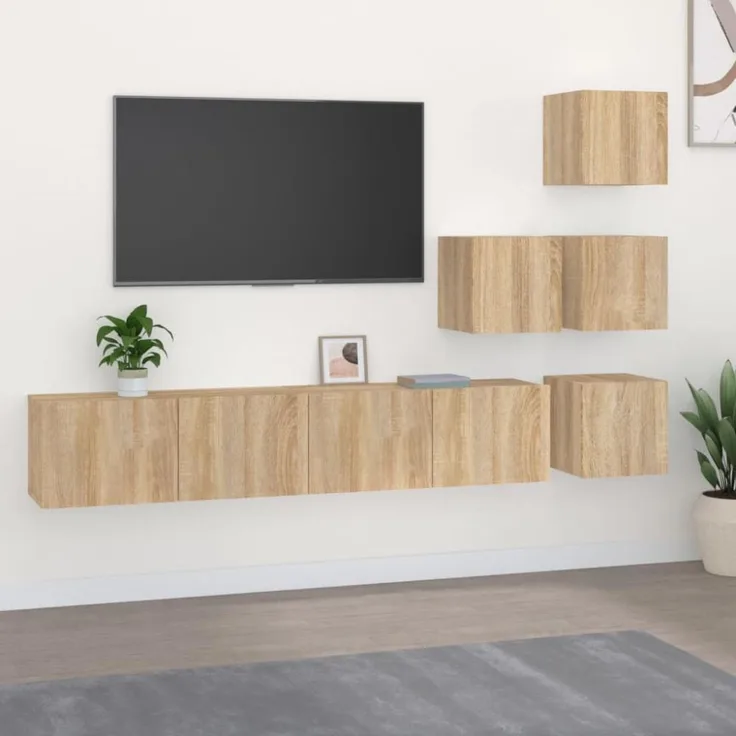 TV-Wandschrank Sonoma-Eiche Holzwerkstoff [3114576]