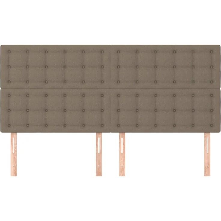 vidaXL Kopfteile 4 Stk. Taupe 100x5x78/88 cm Stoff 3116792 – Bild 3