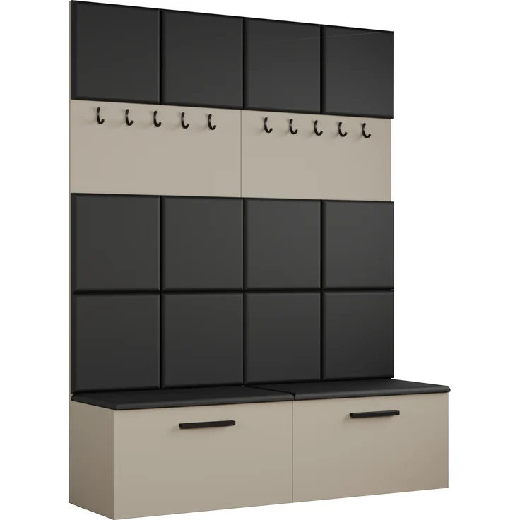 AX LIVING Garderoben Haken Rosanno I 80,6cm Breite Stilvoll Grau JS100 – Bild 8