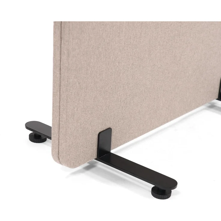 hjh OFFICE Mobile Akustik Trennwand einzeln 177 x 60 cm FLEXMIUT Stoff Taupe Raumteiler Mittelpanel mit Rollen & Gleiter 891003 – Bild 4