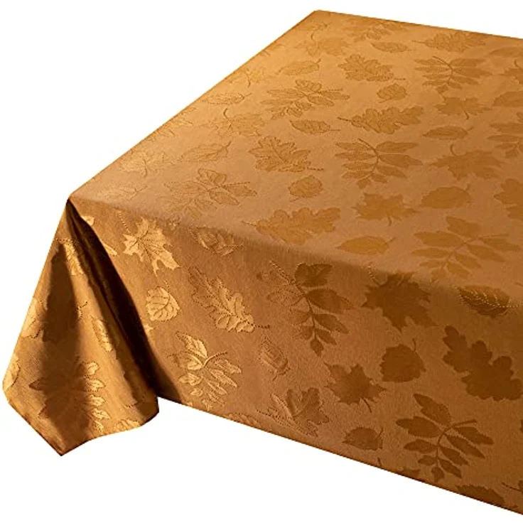 Benson Mills Harvest Legacy Damast-Tischdecke für Herbst, Ernte und Erntedankfest, (Bernstein-Bronze, 152,4x213,4 cm, rechteckig) – Bild 7