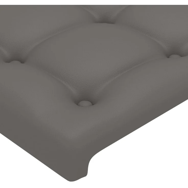 vidaXL LED Kopfteil Grau 160 x 5 x 118/128 cm Kunstleder 3122524 – Bild 5