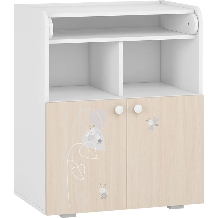 Shefa Kids Wickelkommode 700 Amis - Weiß / Pastell Eiche - 70 cm breit – Bild 4