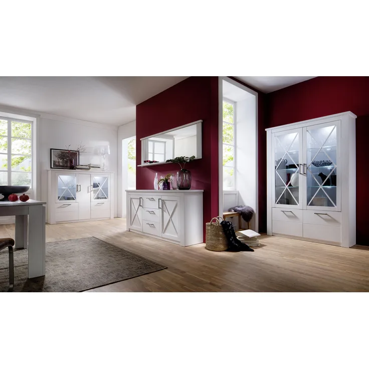 Sideboard Georgia | Pinie weiß | Kommode Landhausstil