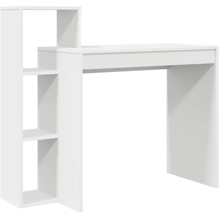 vidaXL Schreibtisch mit Regal Weiß 100 x 40 x 90 cm Holzwerkstoff 869314