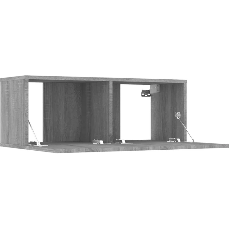2 pcs TV-Schrank, Lowboard Grau Sonoma 80x30x30 cm Holzwerkstoff – Bild 5