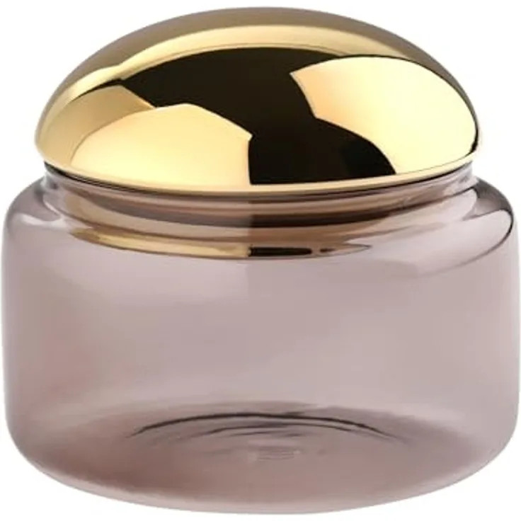 Giftcompany Vorratsdose Voile Glasdose S grau/gold 8,5cm, Glas