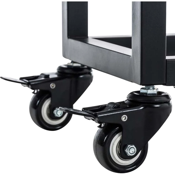 DELUKE® Kaminholzregal innen Metall BETTA - mit Rollen, 25x100x100 Brennholzregal innen Kaminholzständer Kaminholzhalter Feuerholzregal Innen Holz stapeln Wohnzimmer – Bild 4