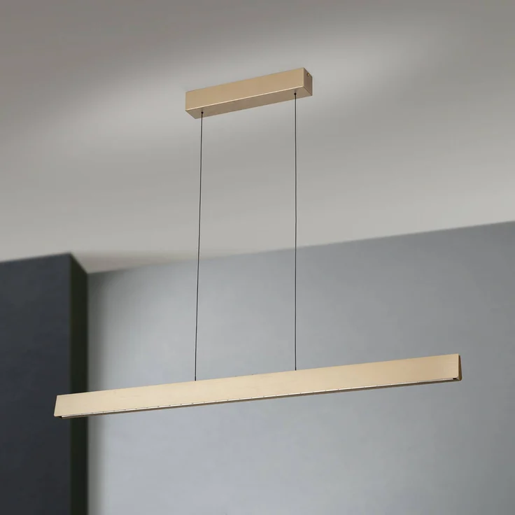 Orion LED-Hängelampe Tara, goldfarben, 120 cm, höhenverstellbar mit CCT-Funktion und Tastdimmer