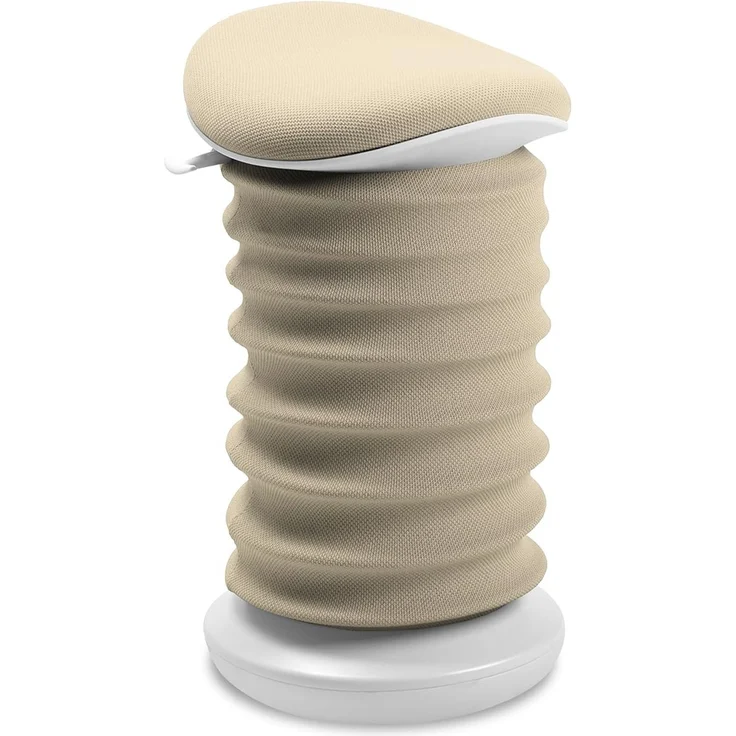 TOPSTAR Sitness 4D AGR-Zertifiziert Dynamischer Sitzhocker papyrusweiss beige - ergonomischer Bürohocker - höhenverstellbar - stärkt den Rücken - entlastet die Bandscheiben