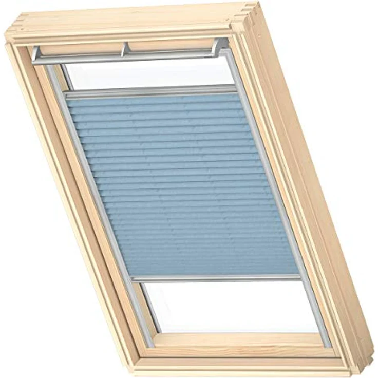 Velux Dachfensterplissee FHL M06 1286S, manuell, Farbe Denim - 1286S, mit Aluminium Schiene, stufenlos positionierbar – Bild 1