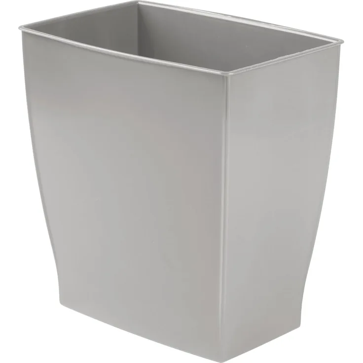 InterDesign Rechteckiger Spa-Abfalleimer, 11 Liter, grau, Gray