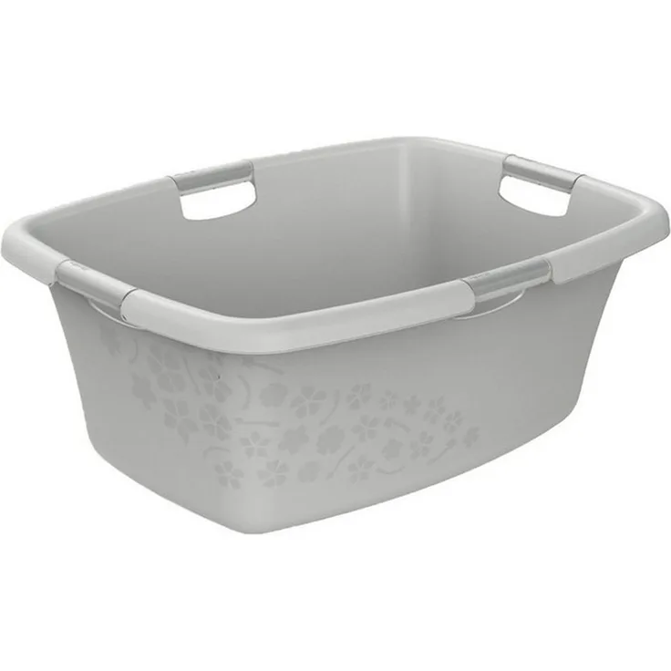 Rotho Wäschewanne Flowers 50 l Wäschekorb Wäschsammler