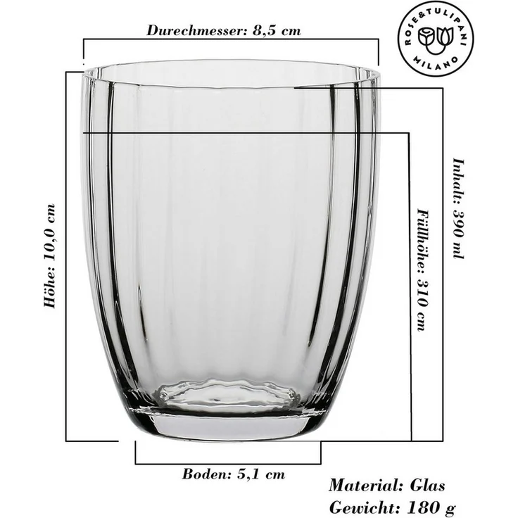 Wasserglas Prisma Grigio 310ml – Bild 2