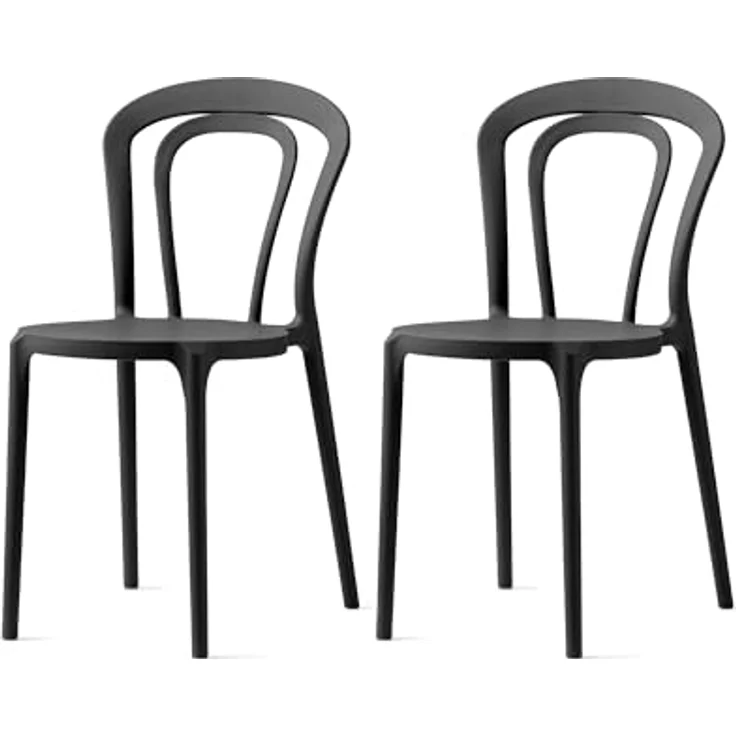 Connubia, 2 Stühle CAFFÉ Polypropylen schwarz matt – Bild 2